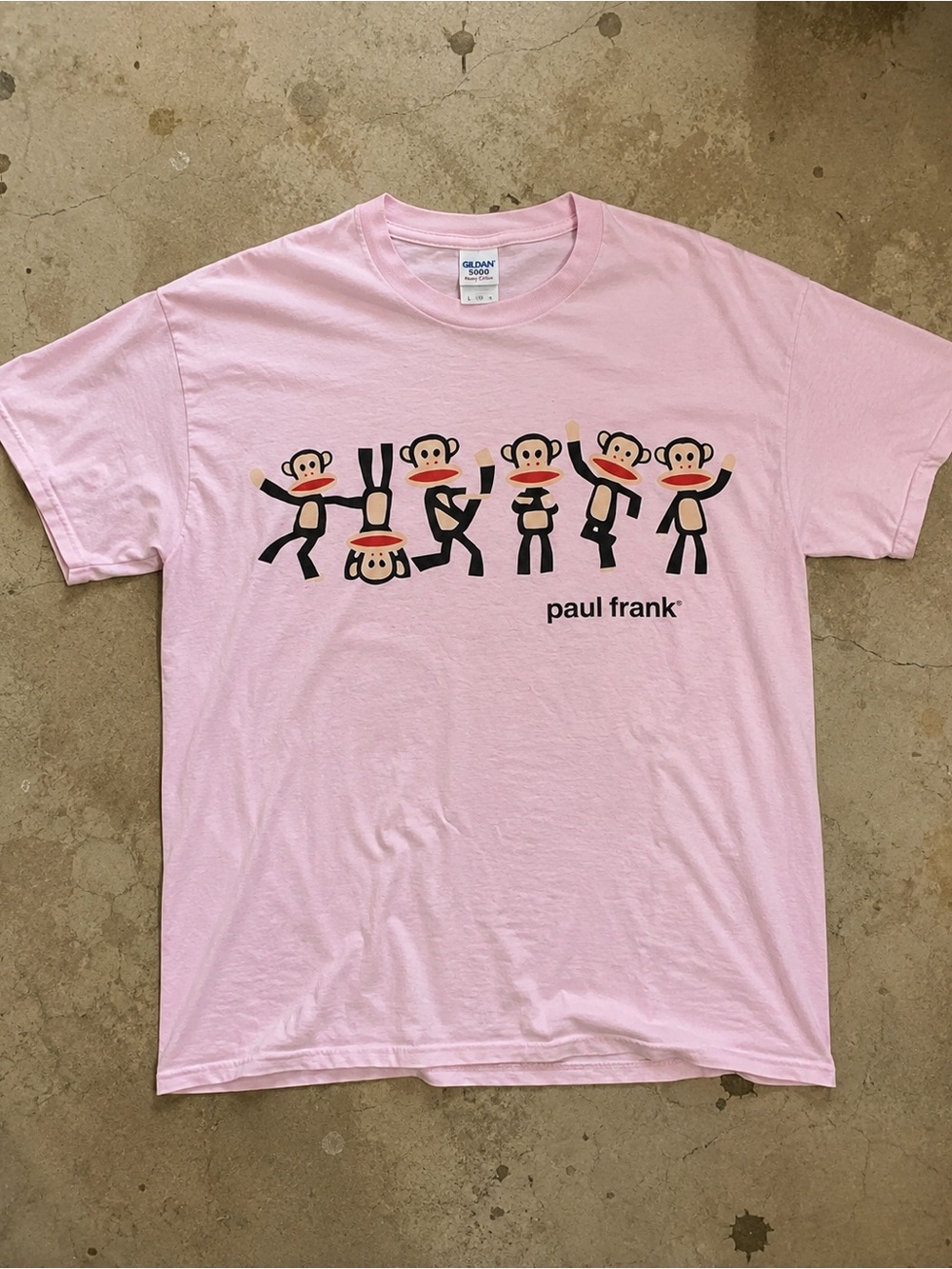 Gildan 5000 Pink Paul Y2K Graphic Tee Size M